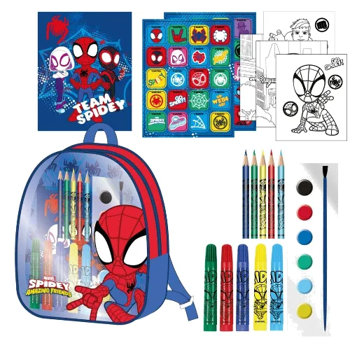 Dziecięcy plecak do rysowania Spidey Niebieski