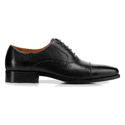 Eleganckie męskie półbuty ze skóry naturalnej typu oxford czarne
