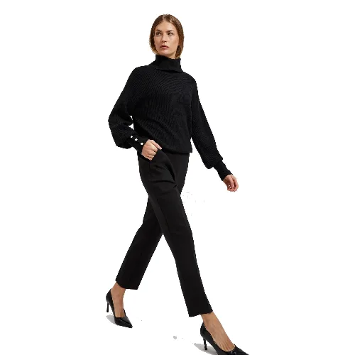 Eleganckie spodnie w kant czarne