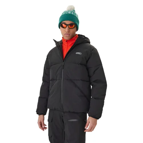 Element Kurtka zimowa Hooded Puffer ELYJK00276 Czarny Regular Fit