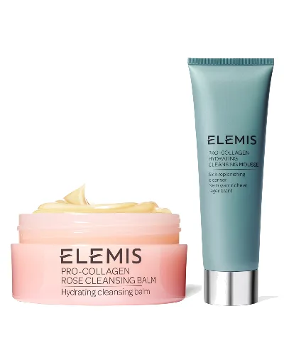 Elemis Pro-Collagen Hydrating Cleansing Mousse and Cleansing Balm Bundle (Various Aromatics) - Rose
