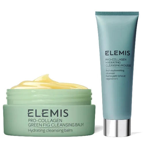 Elemis Pro-Collagen Hydrating Cleansing Mousse and Cleansing Balm Bundle (Various Aromatics) - Green Fig