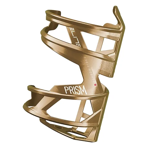 ELITE Koszyk na bidon Prism Carbon lewy, złoty