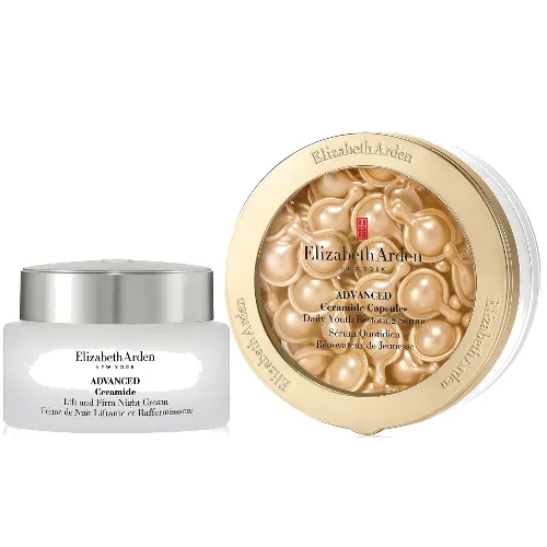 Elizabeth Arden Ceramide Overnight Skin Strengthening and Firming Serum + Moisturiser Duo