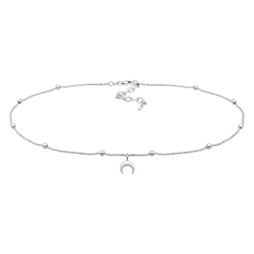 Elli Astro Kugel Halbmond Choker 925 Sterling Silber Naszyjniki 1 ct Damski