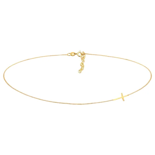Elli Choker damski krzyżyk Basic Trend Bloger ze srebra próby 925 Sterling Silver Naszyjniki 1 ct Damski