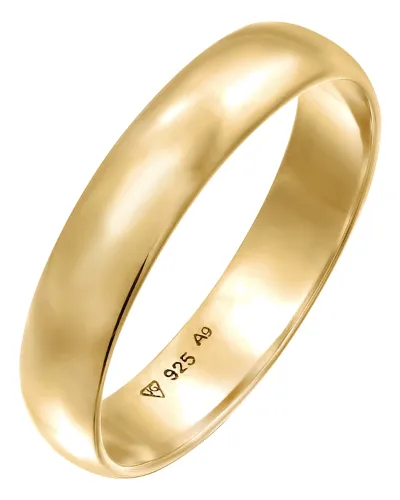 Elli Damska obrączka gładka Classic w srebrze próby 925 Sterling Silver Pierścionki 1 ct Damski