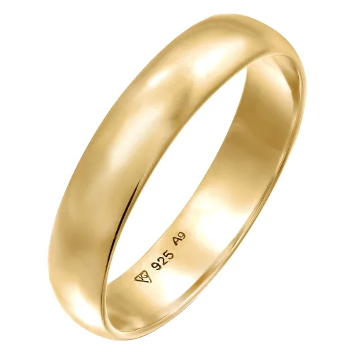 Elli Damska obrączka gładka Classic w srebrze próby 925 Sterling Silver Pierścionki 1 ct Damski