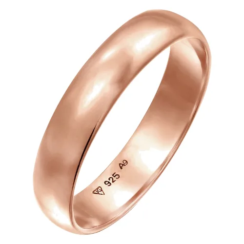 Elli Damska obrączka gładka Classic w srebrze próby 925 Sterling Silver Pierścionki 1 ct Damski