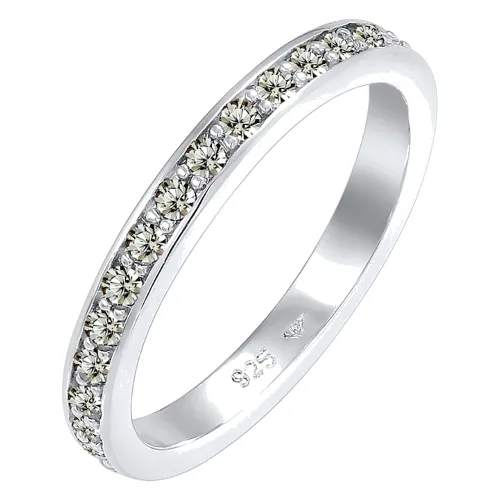 Elli Damska obrączka Memoire z kryształami w srebrze próby 925 Sterling Silver Pierścionki 1 ct Damski