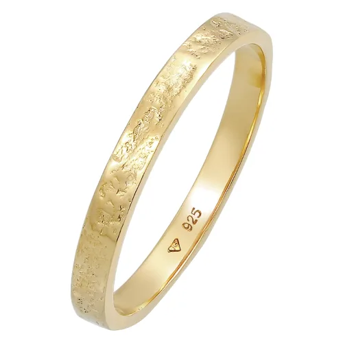 Elli Damska obrączka Partner Basic Organic Look ze srebra próby 925 Sterling Silver Pierścionki 1 ct Damski