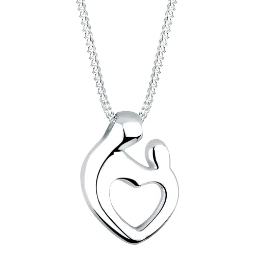 Elli Damska obrączka z sercem matki i dziecka, srebro 925 Sterling Silver Naszyjniki 1 ct Damski