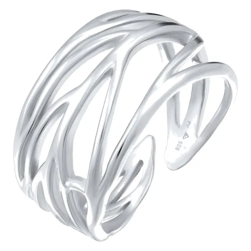 Elli Damska ozdoba w kształcie liścia ze srebra próby 925 Sterling Silver Pierścionki 1 ct Damski