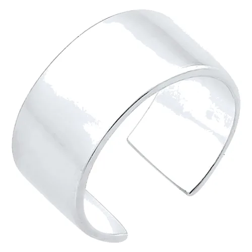 Elli Damska pojedyncza nausznica Basic Trend szeroka w srebrze 925 Sterling Silver Kolczyki 1 ct Damski