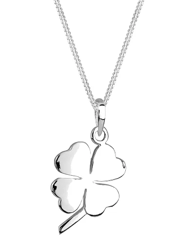 Elli Damska zawieszka koniczyna, nowoczesny talizman na szczęście, ze srebra 925 Sterling Silver. Naszyjniki 1 ct Damski