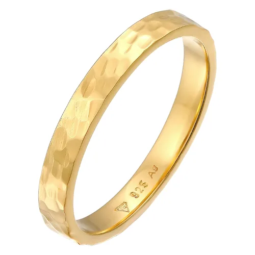 Elli Damski Basic Pinky Promise młotkowane w srebrze próby 925 Sterling Silver Pierścionki 1 ct