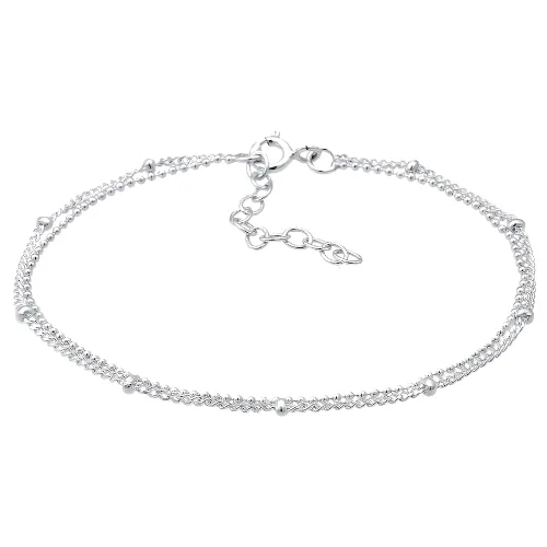 Elli Damski Basic warstwowy łańcuch Balls Trend Geo ze srebra próby 925 Sterling Silver Bransoletki 1 ct