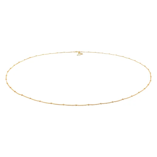 Elli Damski łańcuszek do talii kulka basic boho w srebrze 925 Sterling Silver pozłacany Naszyjniki 1 ct
