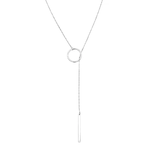 Elli Damski naszyjnik w kształcie litery Y Circle Rod Geo ze srebra próby 925 Sterling Silver Naszyjniki 1 ct