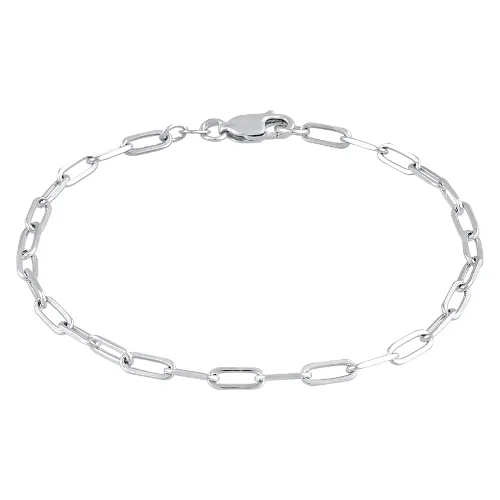 Elli Damski Oval Basic łańcuszek Blogger Trend w srebrze próby 925 Sterling Silver Bransoletki 1 ct