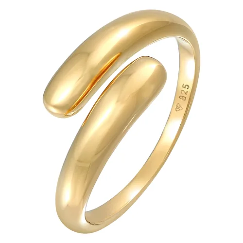 Elli Damski pierścionek oplatający Delicate Basic Trend Blogger w srebrze 925 Sterling Silver Pierścionki 1 ct