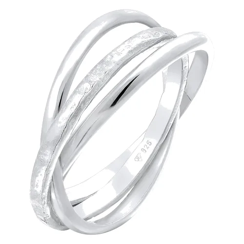 Elli Damski pierścionek owijany Trinity Basic Classic w srebrze 925 Sterling Silver Pierścionki 1 ct