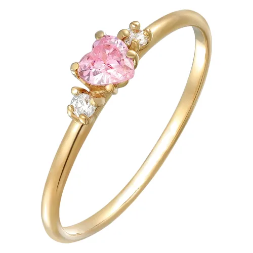 Elli Damski pierścionek zaręczynowy Serce z cyrkoniami ze srebra próby 925 Sterling Silver Pierścionki 1 ct