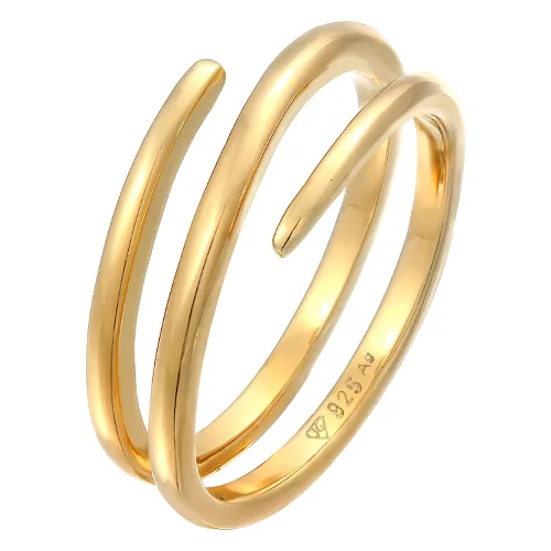 Elli Damski Statement filigranowy zawijany w srebrze 925 Sterling Silver Pierścionki 1 ct