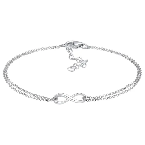 Elli Damski symbol nieskończoności w srebrze próby 925 Sterling Silver Bransoletki 1 ct