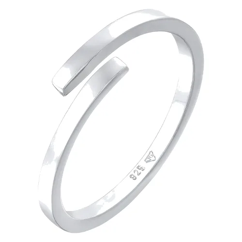 Elli Damski Wrap Open Geo Trend ze srebra próby 925 Sterling Silver Pierścionki 1 ct