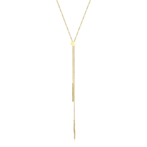 Elli Damski Y-łańcuszek Geo Basic Trend Blogger ze srebra próby 925 Sterling Silver 82910 Naszyjniki 1 ct