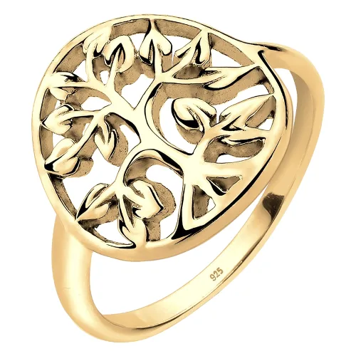 Elli Damskie drzewo życia symbol kwiatowy w srebrze próby 925 Sterling Silver Pierścionki 1 ct