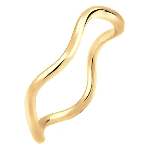 Elli Damskie fale Minimal Geo Trend w srebrze próby 925 Sterling Silver Pierścionki 1 ct