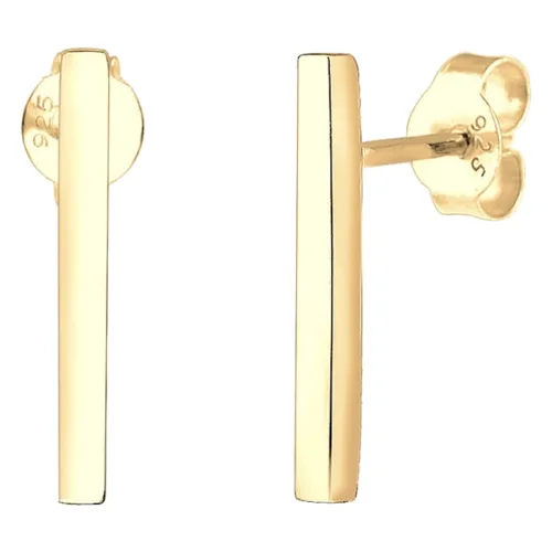 Elli Damskie kolczyki sztyfty Geo Minimal z srebra próby 925 Sterling Silver Kolczyki 1 ct