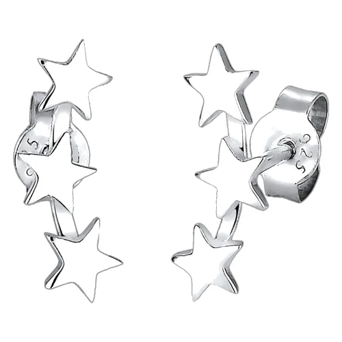 Elli Damskie kolczyki sztyfty gwiazdy Astro Look w srebrze 925 Sterling Silver Kolczyki 1 ct