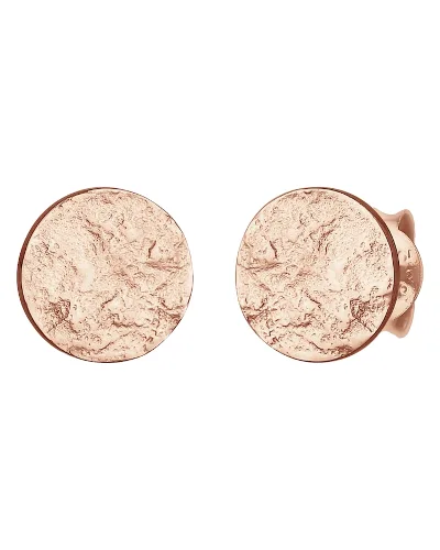 Elli Damskie kolczyki sztyfty płytka młotkowana Antique Trend ze srebra próby 925 Sterling Silver Kolczyki 1 ct