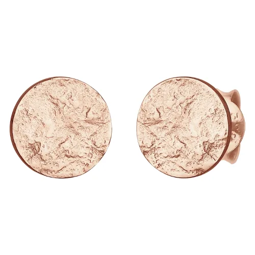Elli Damskie kolczyki sztyfty płytka młotkowana Antique Trend ze srebra próby 925 Sterling Silver Kolczyki 1 ct