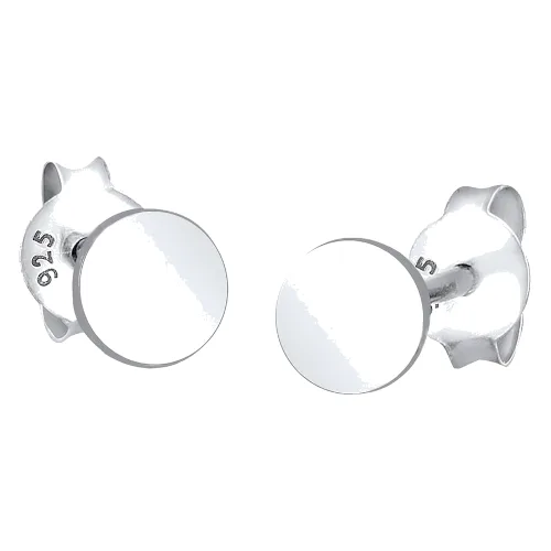 Elli Damskie Koło Podstawowe Geo w srebrze próby 925 Sterling Silver Kolczyki 1 ct