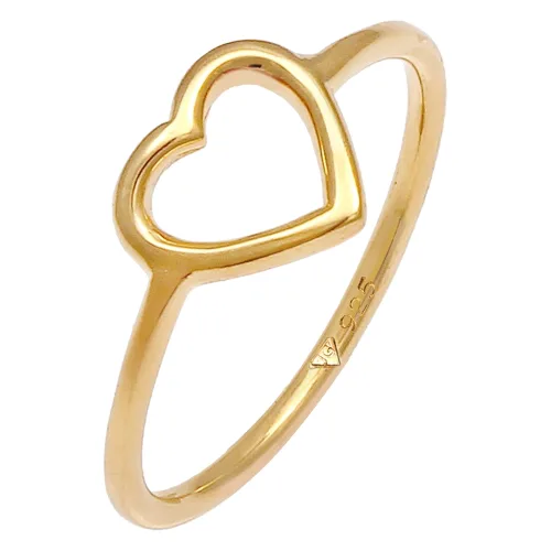 Elli Damskie Serce Wycięte filigranowy Trend w srebrze 925 Sterling Silver Pierścionki 1 ct