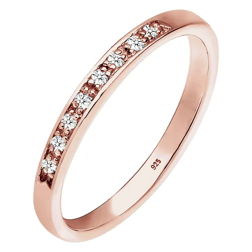 Elli DIAMONDS damski błyszczący diamentem (0,04 ct.) w srebra próby 925 Pierścionki 1 ct Damski
