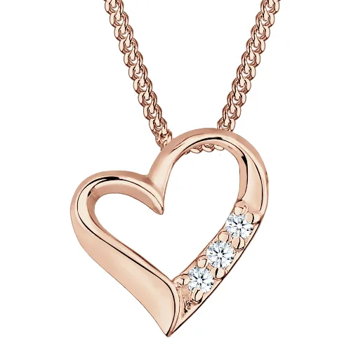 Elli DIAMONDS Damski wisiorek serce wieczność z diamentami (0.045 ct.) w srebrze 925 Sterling Silver Naszyjniki 1 ct