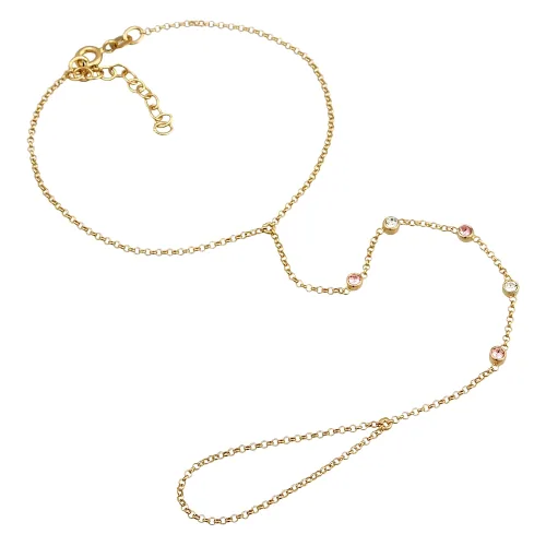 Elli Łańcuszek Damski Szklane Kryształy Xirius Szlifowane Białe 925 Sterling Silver Bransoletki 1 ct