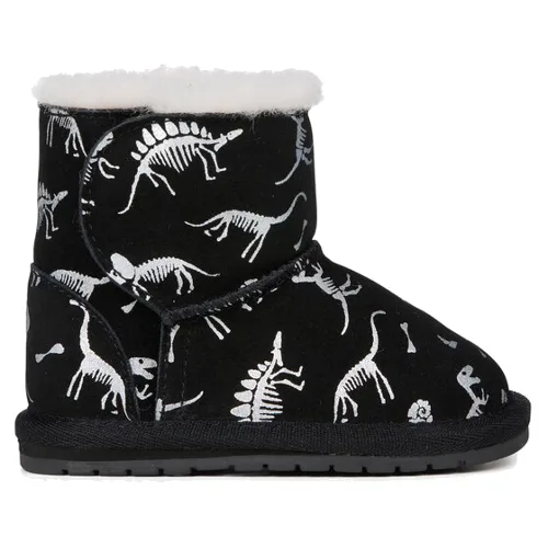 EMU Australia Śniegowce Toddle Reflective Dino B12966 Czarny