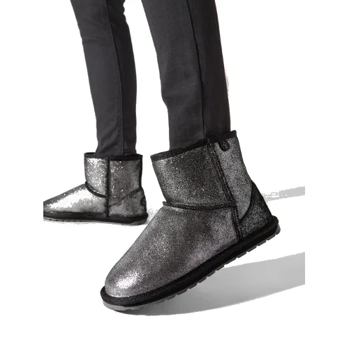 EMU Australia Śniegowce Wallaby Mini Metallic Teens T12358 Czarny