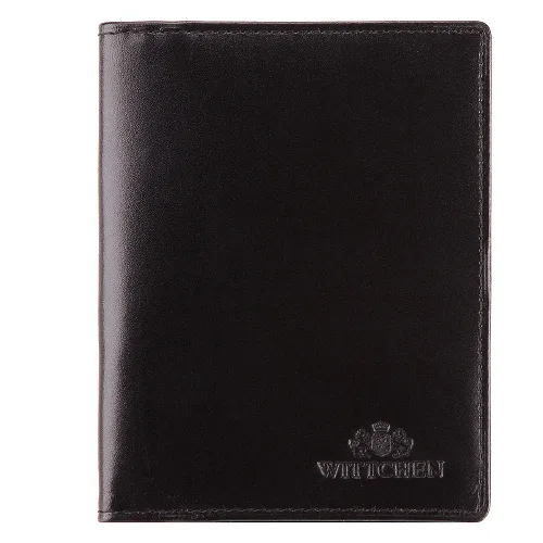 Etui na dokumenty skórzane pionowe czarne