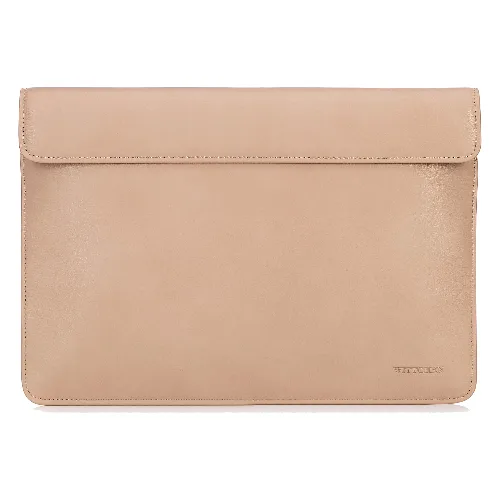 Etui na laptopa 13” z imitacji skóry beżowe