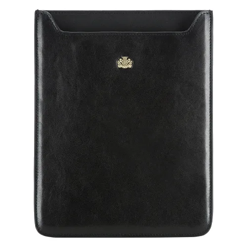 Etui na tablet skórzane z herbem czarne