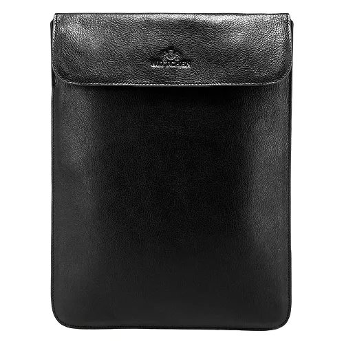 Etui na tablet ze skóry gładkie czarne