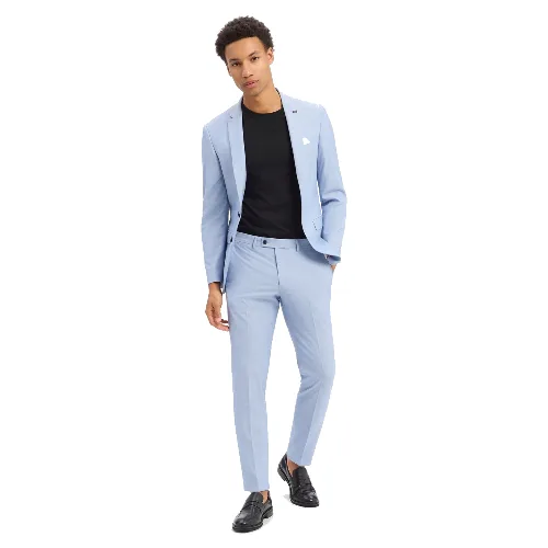 Finshley & Harding London garnitur Mężczyźni Slim Fit niebieski, 54