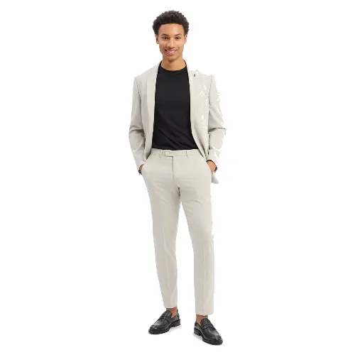 Finshley & Harding London garnitur Mężczyźni Slim Fit szary, 52